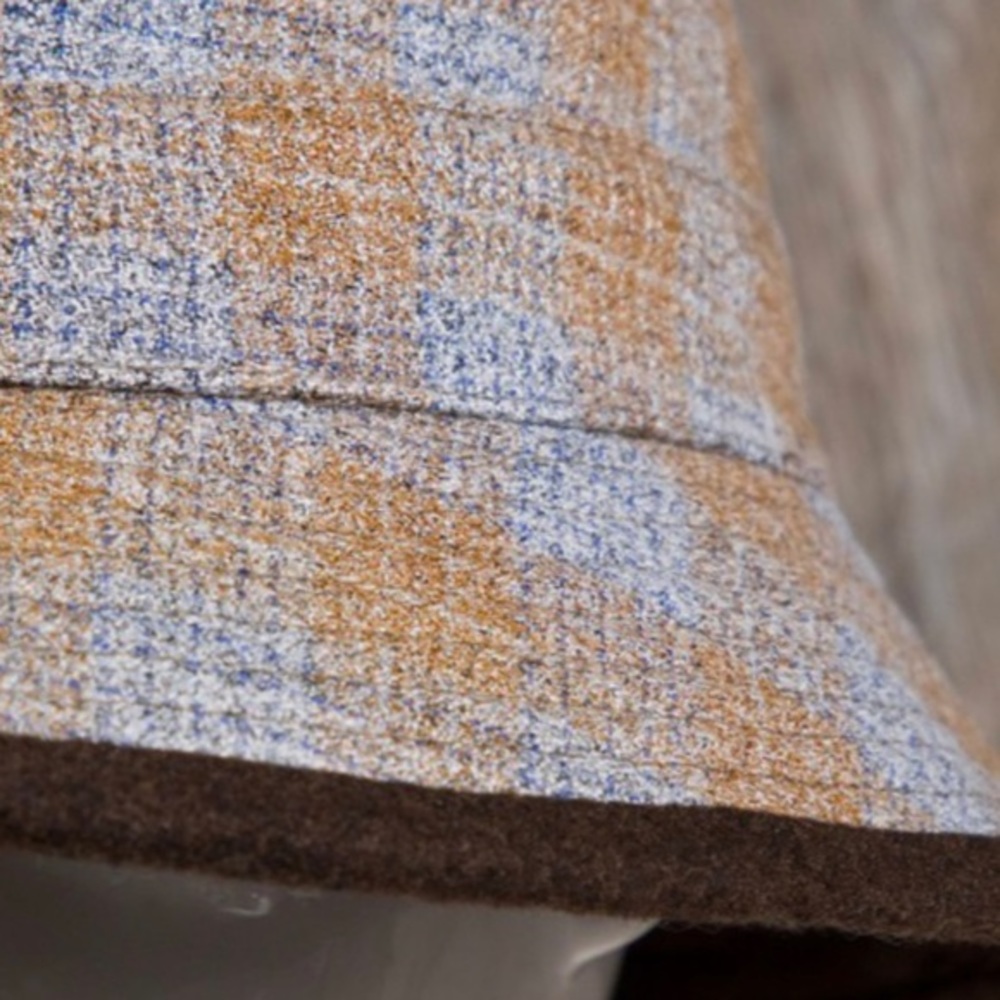 Reversible Brown / Plaid Print Bucket Hat - Picture 3 of 5